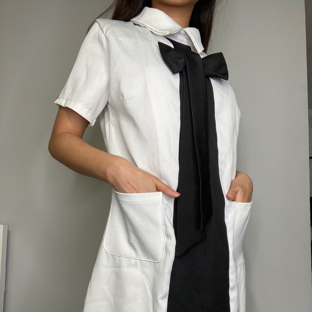 Women Bow-Tie Mid Thigh Elegant Dress